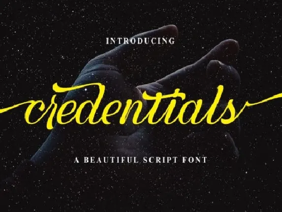 Credentials Script font