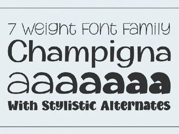 Champigna Family font