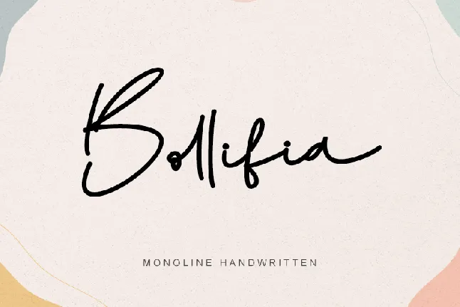 Bollifia - Personal use font