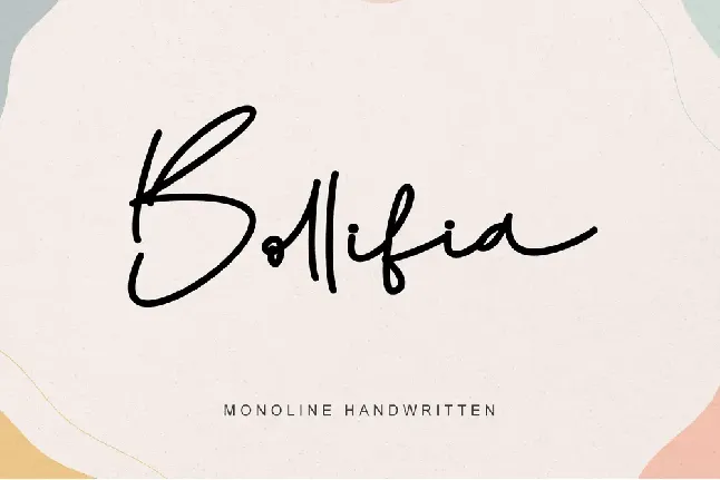 Bollifia - Personal use font