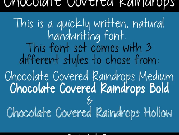 Chocolate Covered Raindrops font