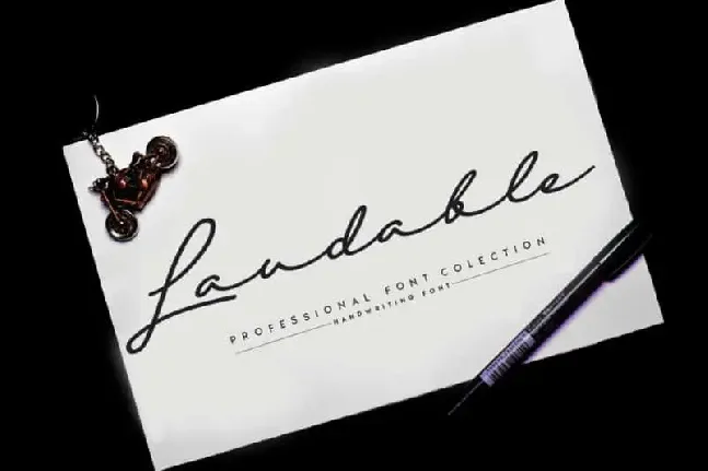 Laudable Script font