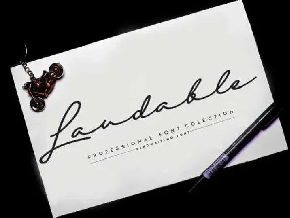 Laudable Script font