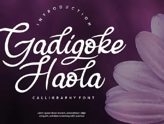 Gadigoke Handwritten font