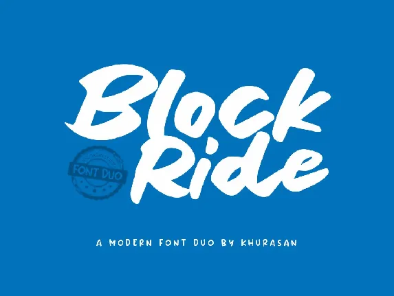 Block Ride font