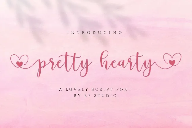 pretty hearty lovely script font