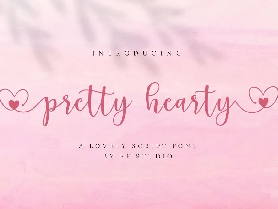 pretty hearty lovely script font