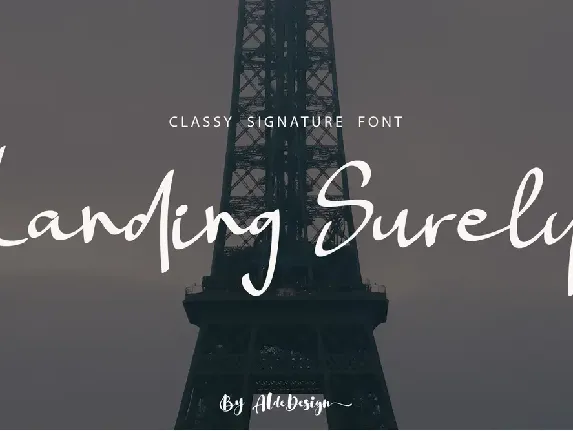 Landing Surely font