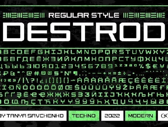 Destrod font