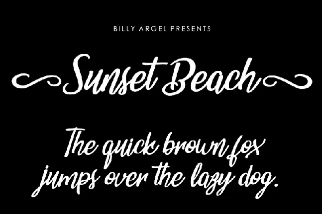 Sunset Beach Free Download font