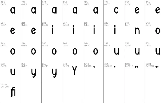 Andak font