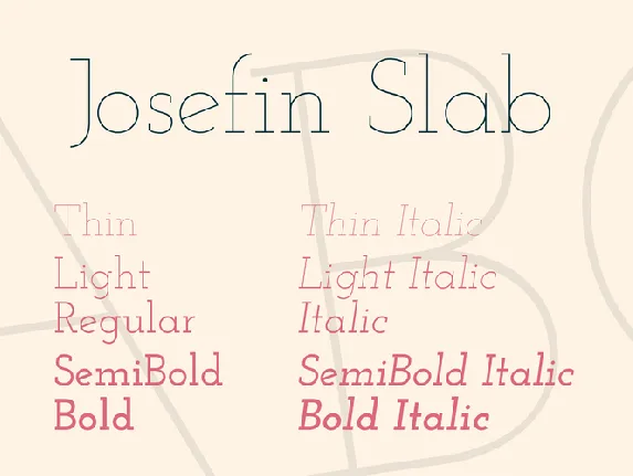 Josefin Slab font