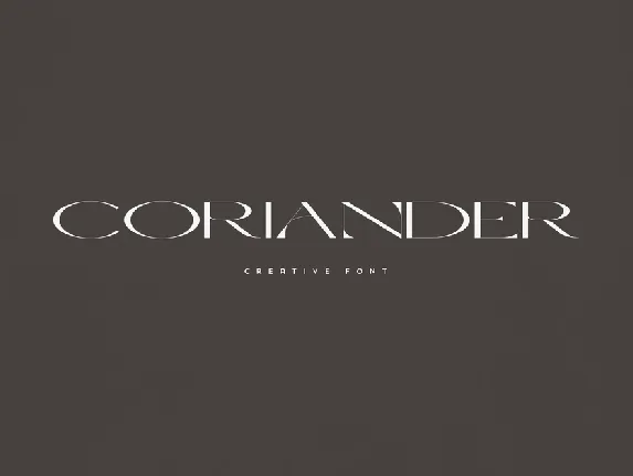 Coriander font