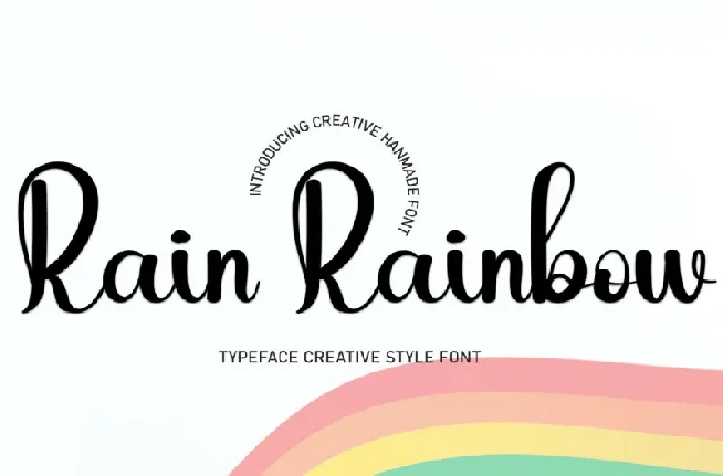 Rain Rainbow font