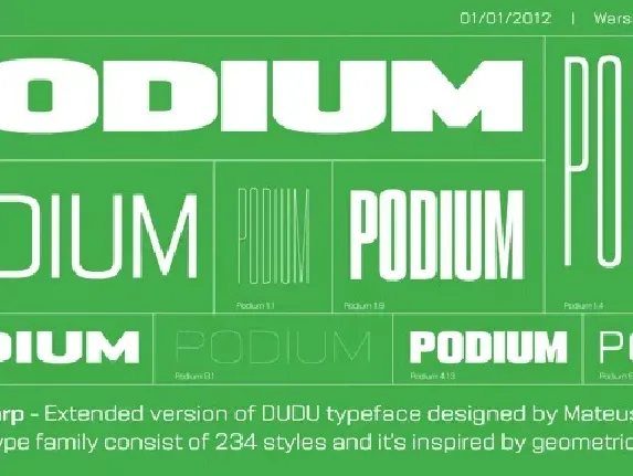 PODIUM Sharp Family font