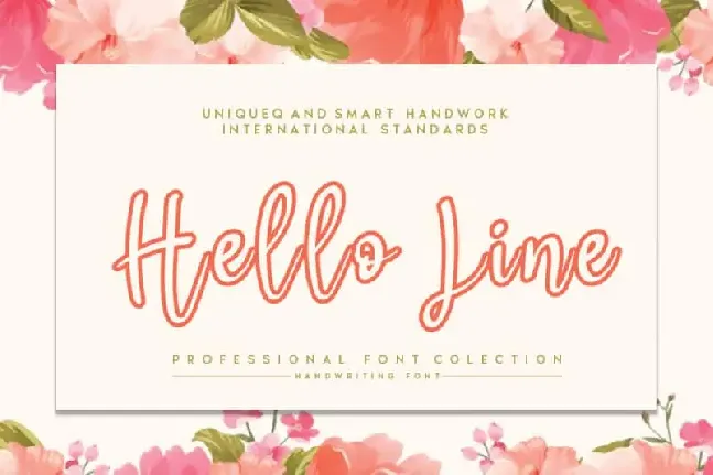 Hello Line Script font