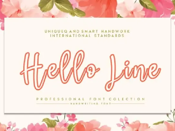 Hello Line Script font