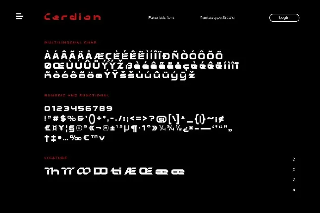 Cerdion font