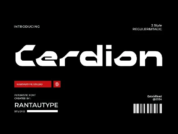 Cerdion font