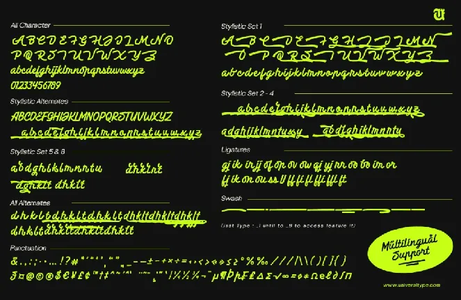 UT Stickers Demo font