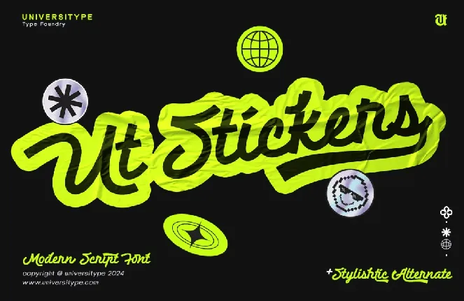 UT Stickers Demo font