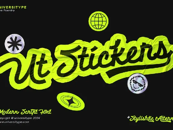 UT Stickers Demo font