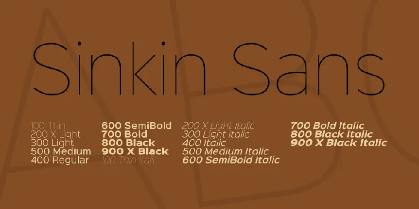 Sinkin Sans font