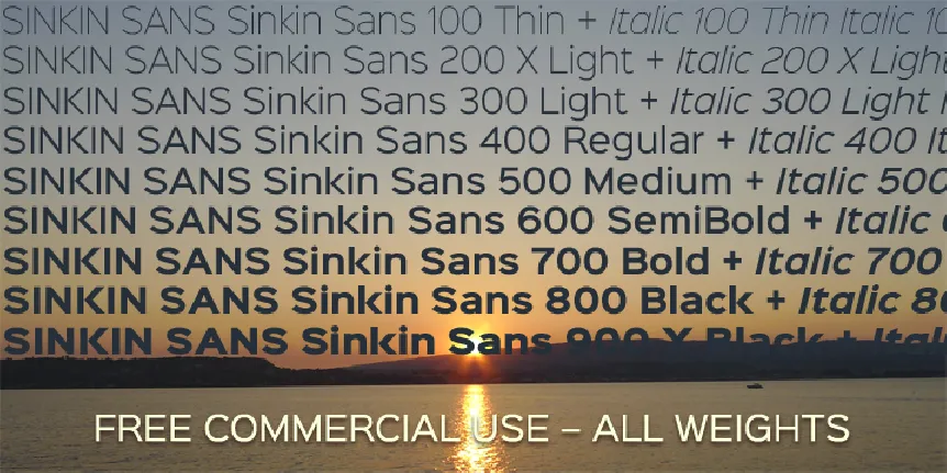 Sinkin Sans font