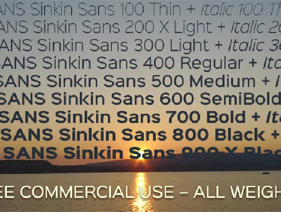 Sinkin Sans font