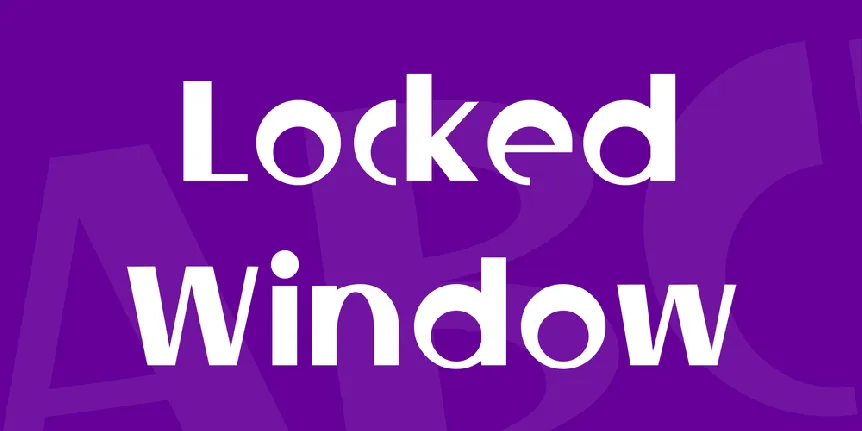 Locked Window font