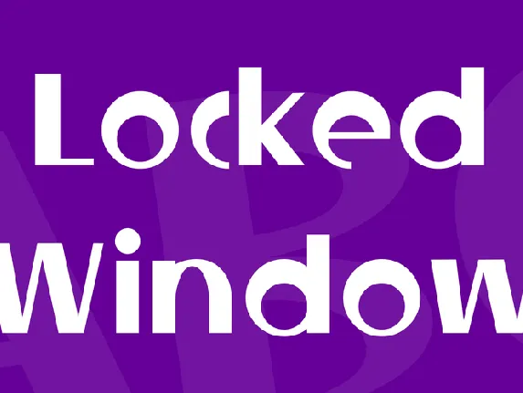 Locked Window font