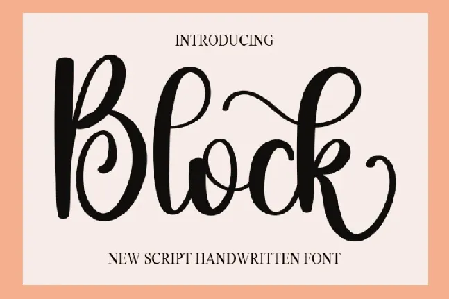 Block font