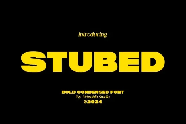 Stubed font