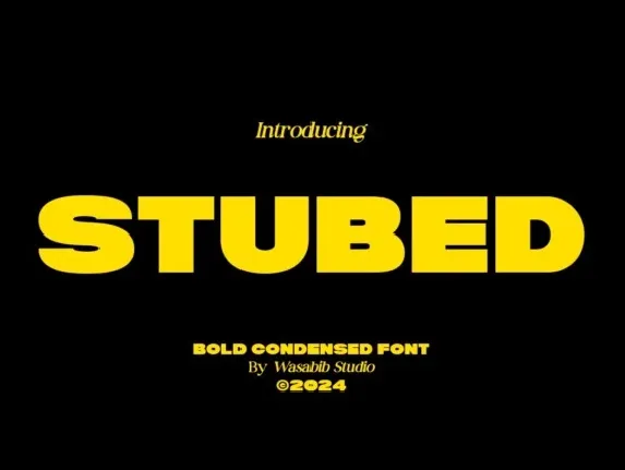 Stubed font