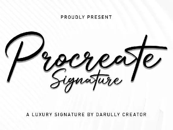 Procreate Signature font