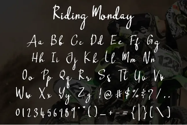 Riding Monday font