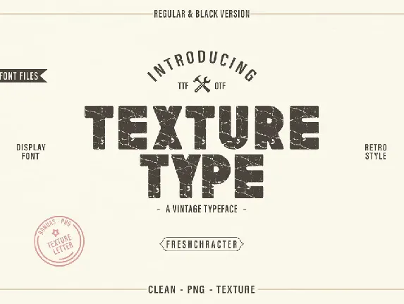 Texture Type Round font