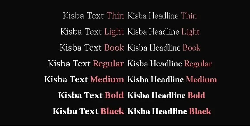 Kisba Nova Family font