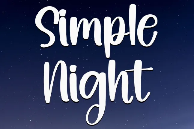 Simple Night font