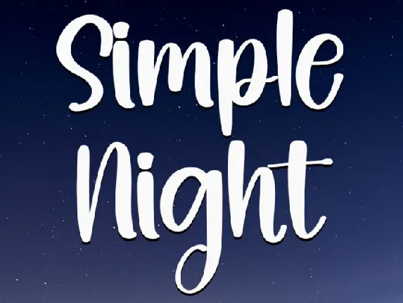 Simple Night font