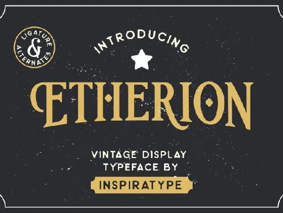 Etherion Vintage Display font