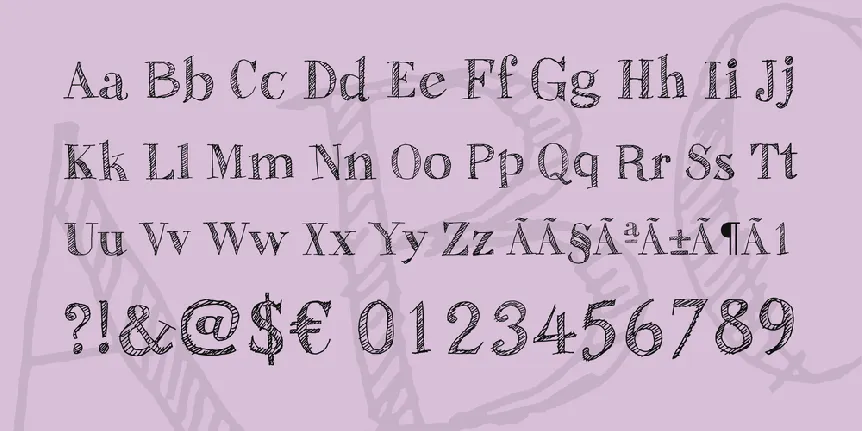 Sketch Fine Serif font