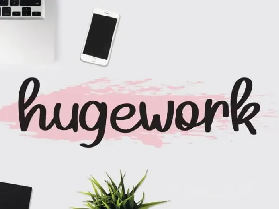 Hugework Handwritten font