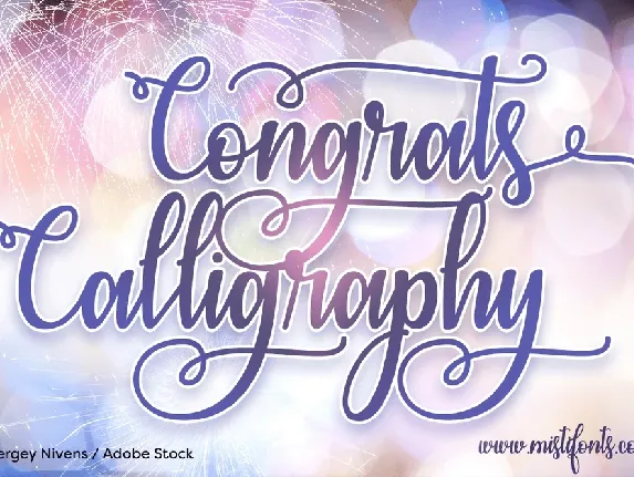 Congrats Calligraphy Free font