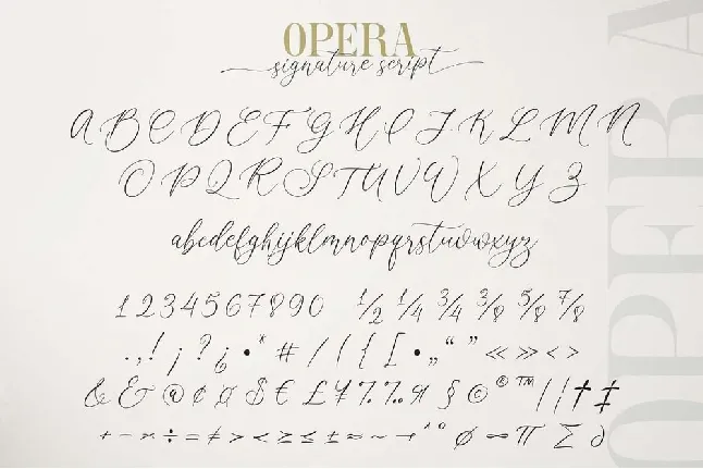 Opera Signature font