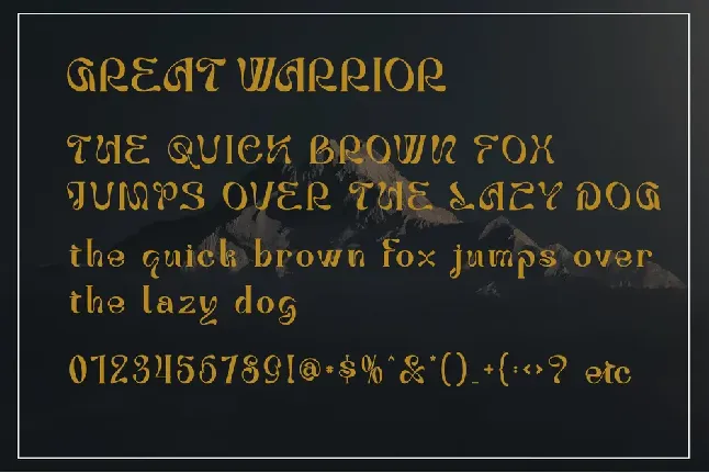 Great Warrior-Personal use font