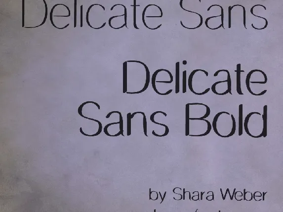 DelicateSans font