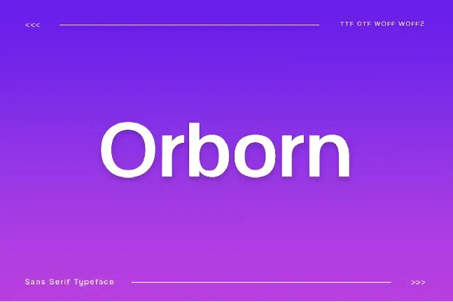 Orborn font