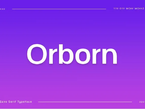 Orborn font