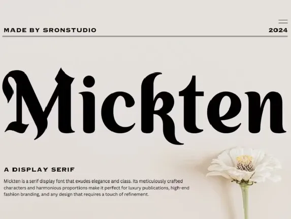 Mickten font